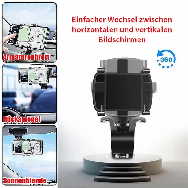 360°Regulowany uchwyt na telefon na deskę rozdzielczą samochodu
