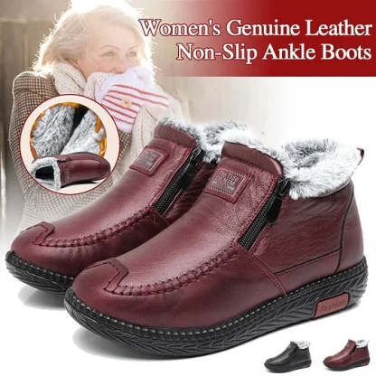 ❄️ 👢Dámske členkové topánky z pravej kože, protišmykové