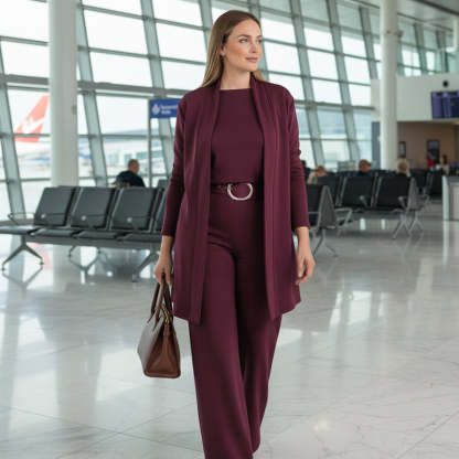 💝Long cardigan set, three-piece