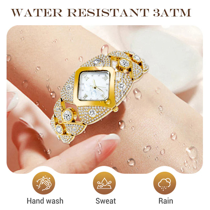 💎Dámske retro quartzové hodinky s trblietavými kamienkami⌚