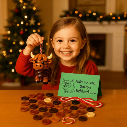 Ozdoby świąteczne DIY w kształcie zwierzątek z guzików