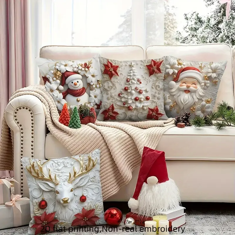 Christmas Themed Cushion Cover