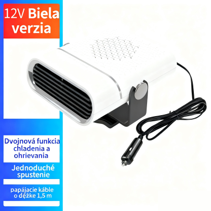 🚗🔥 Prenosný ohrievač a ventilátor do auta 2 v 1 - 360 ° rotácie, rýchle rozmrazovanie, kúrenie a chladenie, ultratichý a jednoduchý pre všetky ročné obdobia!