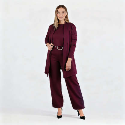 💝Long cardigan set, three-piece