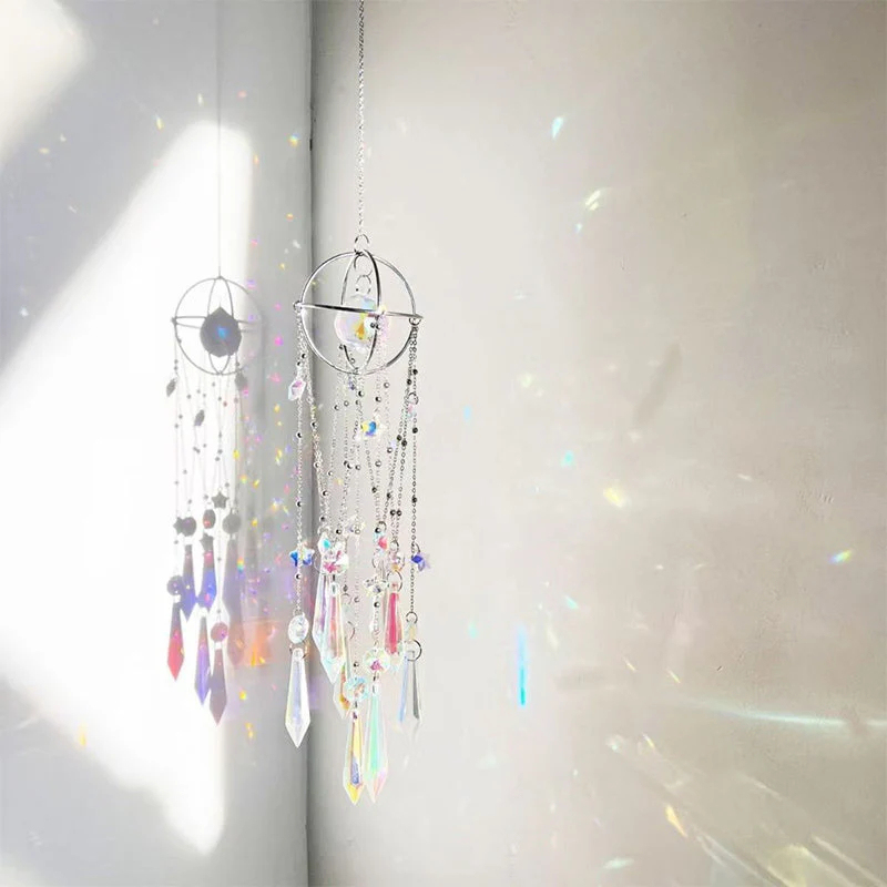 Závesný krištáľový hranolový prívesok Suncatcher