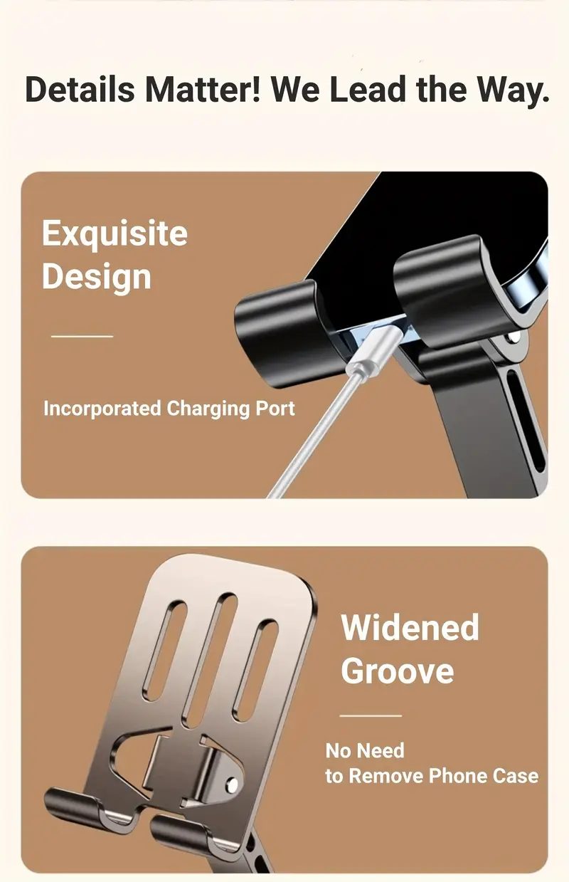 all metal 360 degree rotating decompression mobile phone tablet universal holder Product details 2