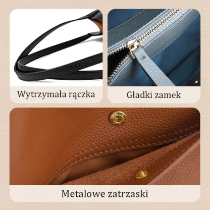 Jednoduchá monochromatická prémiová kabelka👜