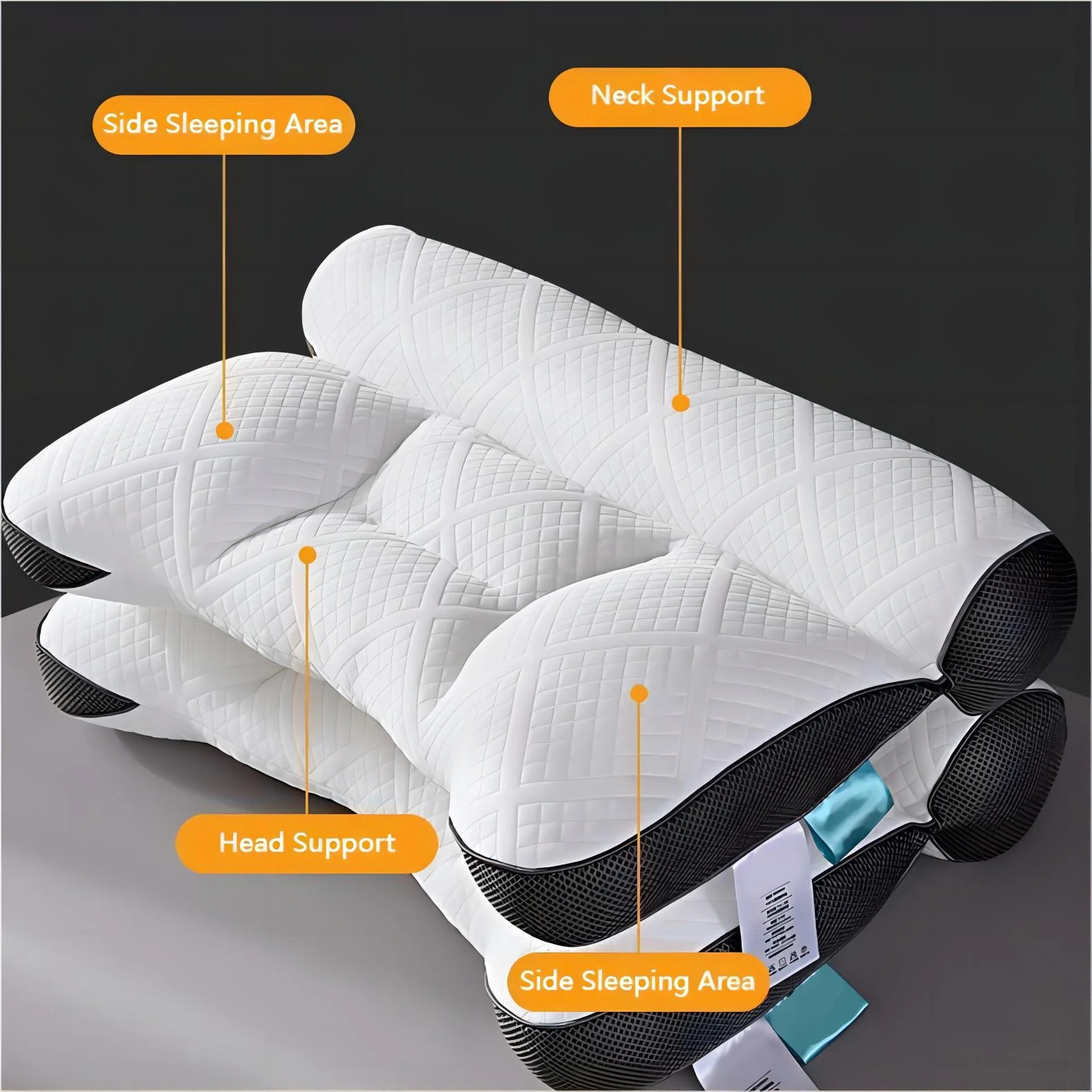 Ultra pohodlný ergonomický vankúš na podporu krku