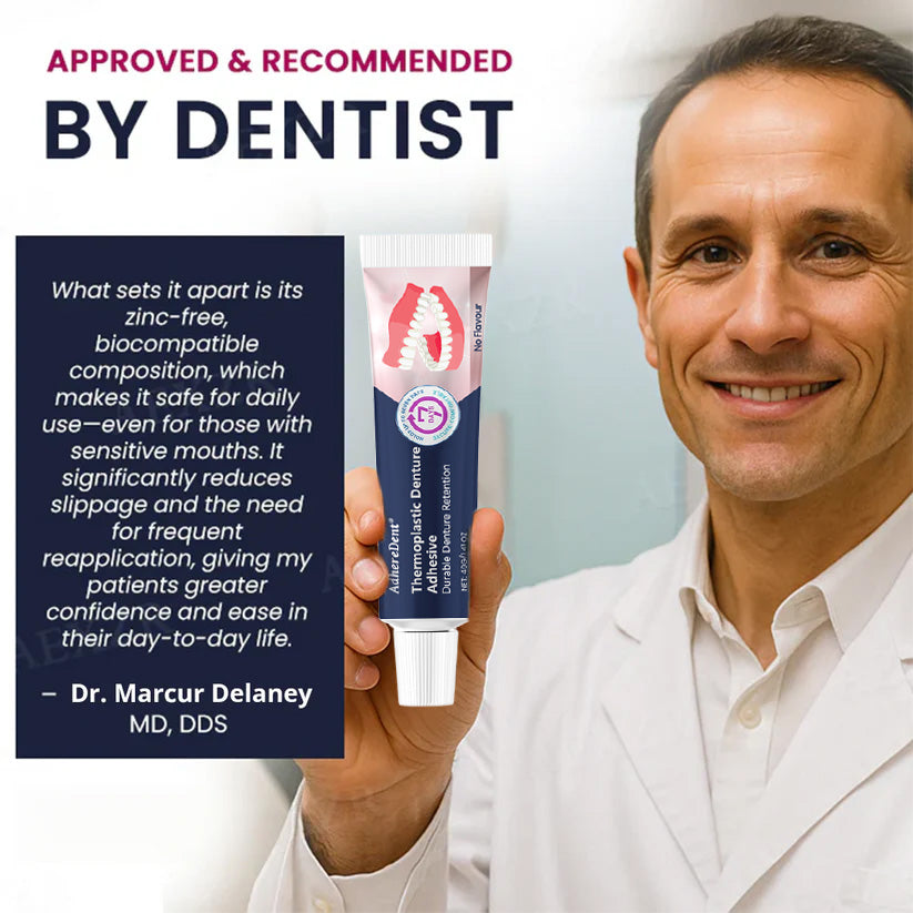 😁Termoplastické lepidlo na zubné protézy AdhereDent, odolná retencia zubných protéz 😁