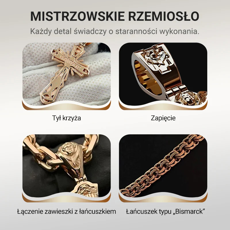 Naszyjnik z zawieszką przedstawiającą Jezusa