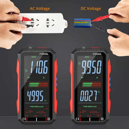 Dobíjací digitálny multimeter s USB - True RMS, automatické prepínanie rozsahu a podsvietený LCD displej, CAT III 1000V