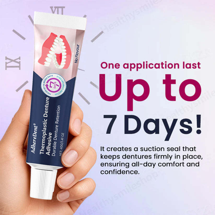 😁Termoplastické lepidlo na zubné protézy AdhereDent, odolná retencia zubných protéz 😁