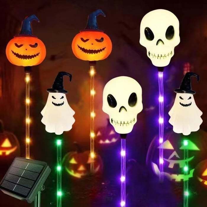 👻Balenie 6 solárnych halloweenskych zemných LED svetiel🎁