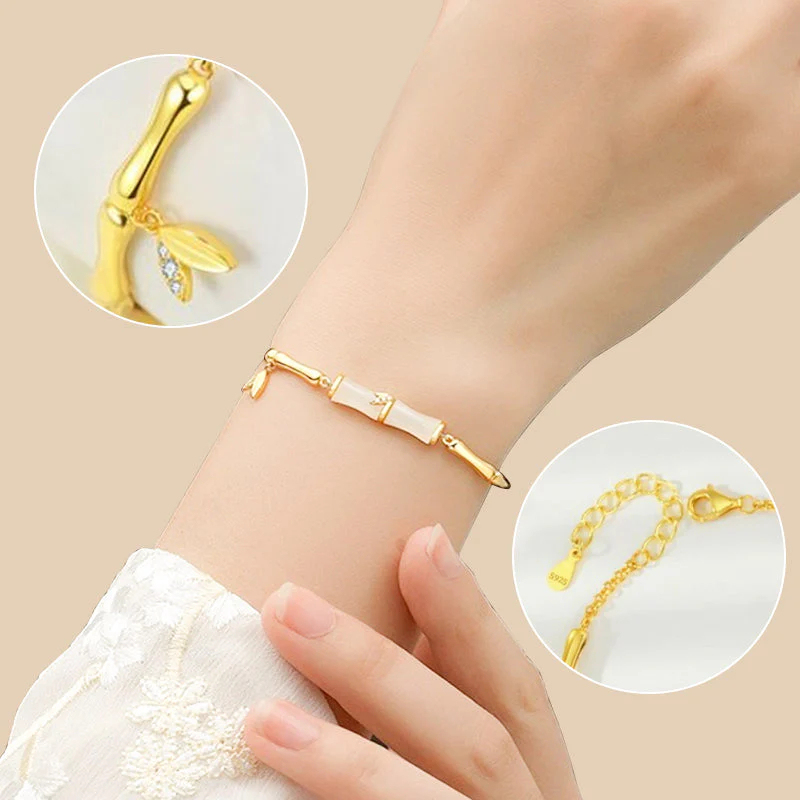 Dámsky bambusový náramok s retiazkou 📿💦