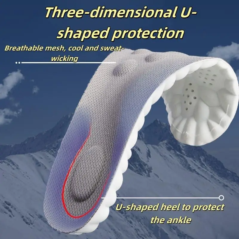 technology insoles super soft ultra comfortable acupressure massage insoles for sports shoes breathable mesh design with ergonomic arch support white blue ideal for running walking comfortable walking shoes ergonomic insole design breathable insole Product details 2