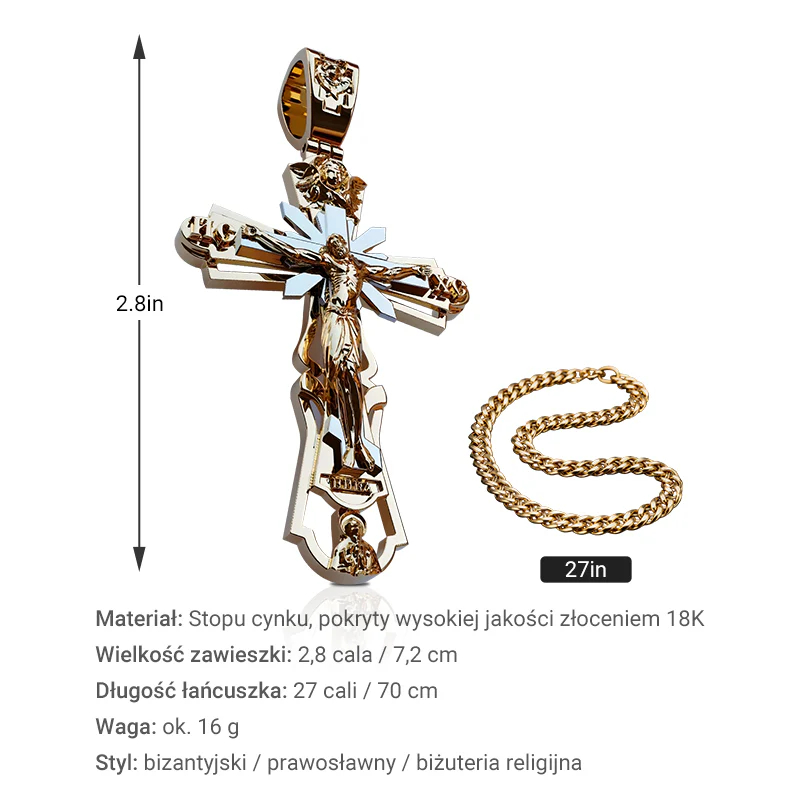 Naszyjnik z zawieszką przedstawiającą Jezusa