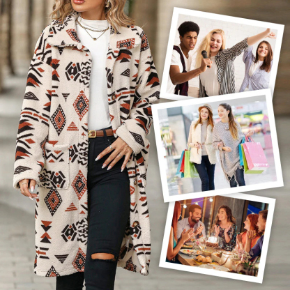 Dámska teplá mikrovlaknita fleece bunda s potlačou