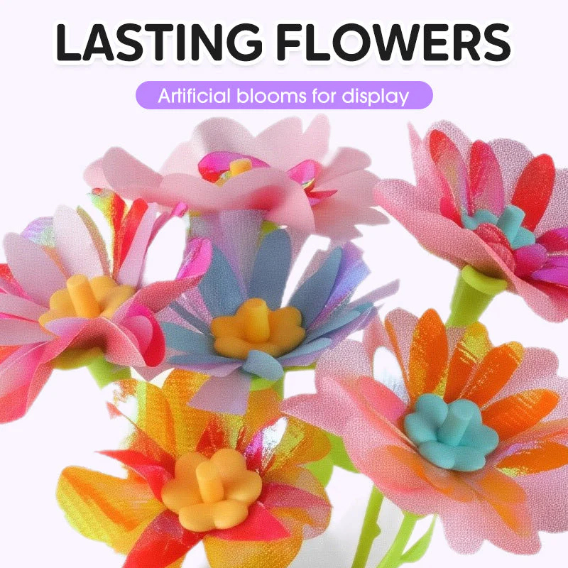 Sada na výrobu kvetinových kytíc pre deti