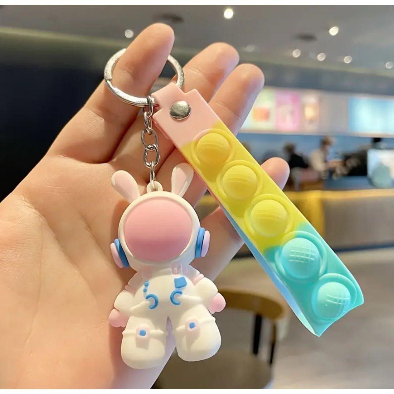 Space Rabbit Pimp Keychain