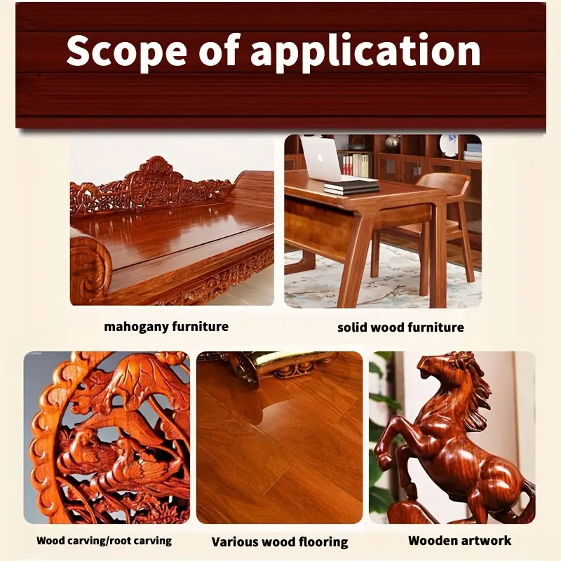 polish de ceară naturală pentru lemn cu spongă, potrivit pentru mobilier și podele din lemn masiv - restaurează strălucirea ușilor din lemn masiv și a parquetului  , produs esențial pentru &icirc;ngrijirea   Detaliile articolului 2