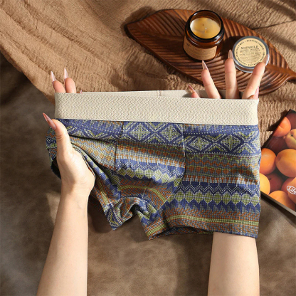 Pánske priedušné boxerky s geometrickým vzorom