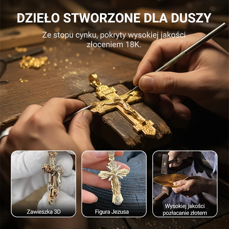 Naszyjnik z zawieszką przedstawiającą Jezusa