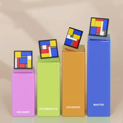 Kreativt geometriskt blockpusselspel