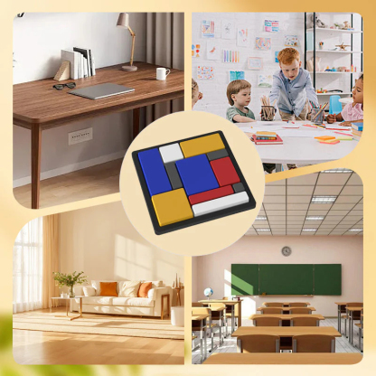 Kreativt geometriskt blockpusselspel
