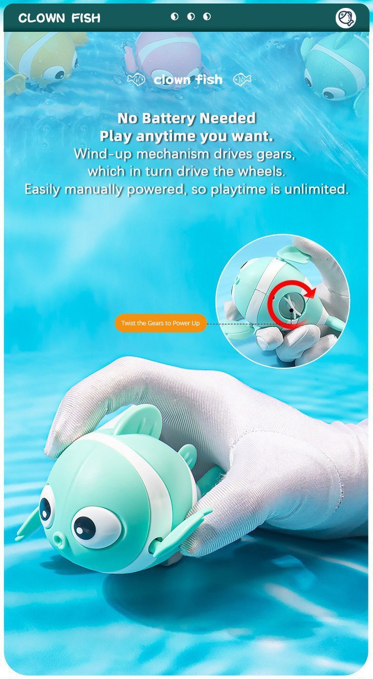 🐳Naťahovacia hračka na kúpanie v tvare klauna pre bábätká 🐟🐟🐟