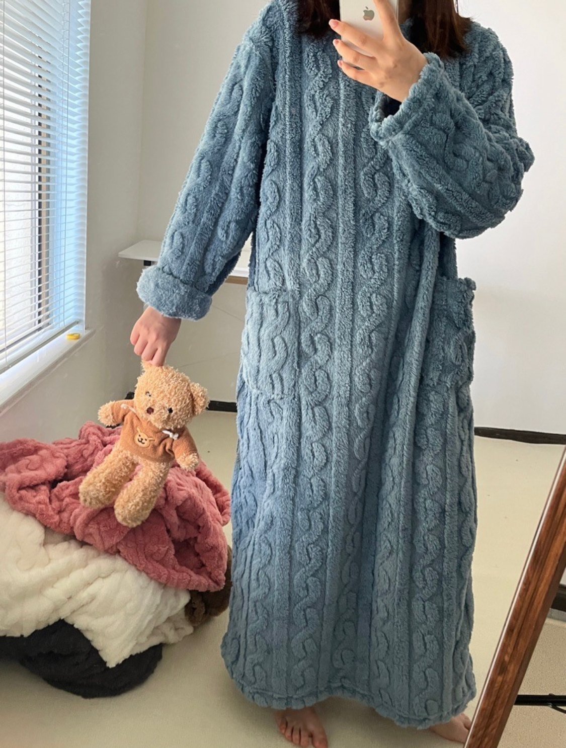 💟Hrejivý darček🎀Zimné koralovo-zamatové domáce oblečenie🔥