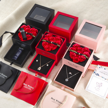 💕 Ružová valentínska narodeninová baliaca krabica