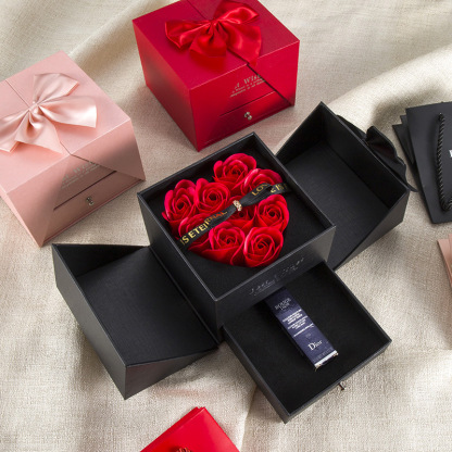 💕 Ružová valentínska narodeninová baliaca krabica