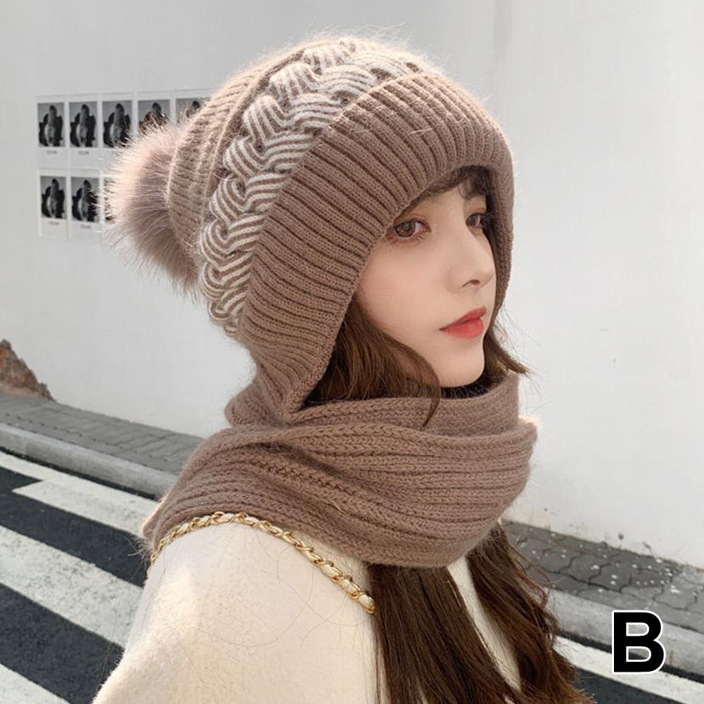 Squirrel plush warm women's knitted hat versatile
