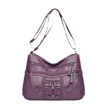 Kabelka cez rameno z pranej kože 👜