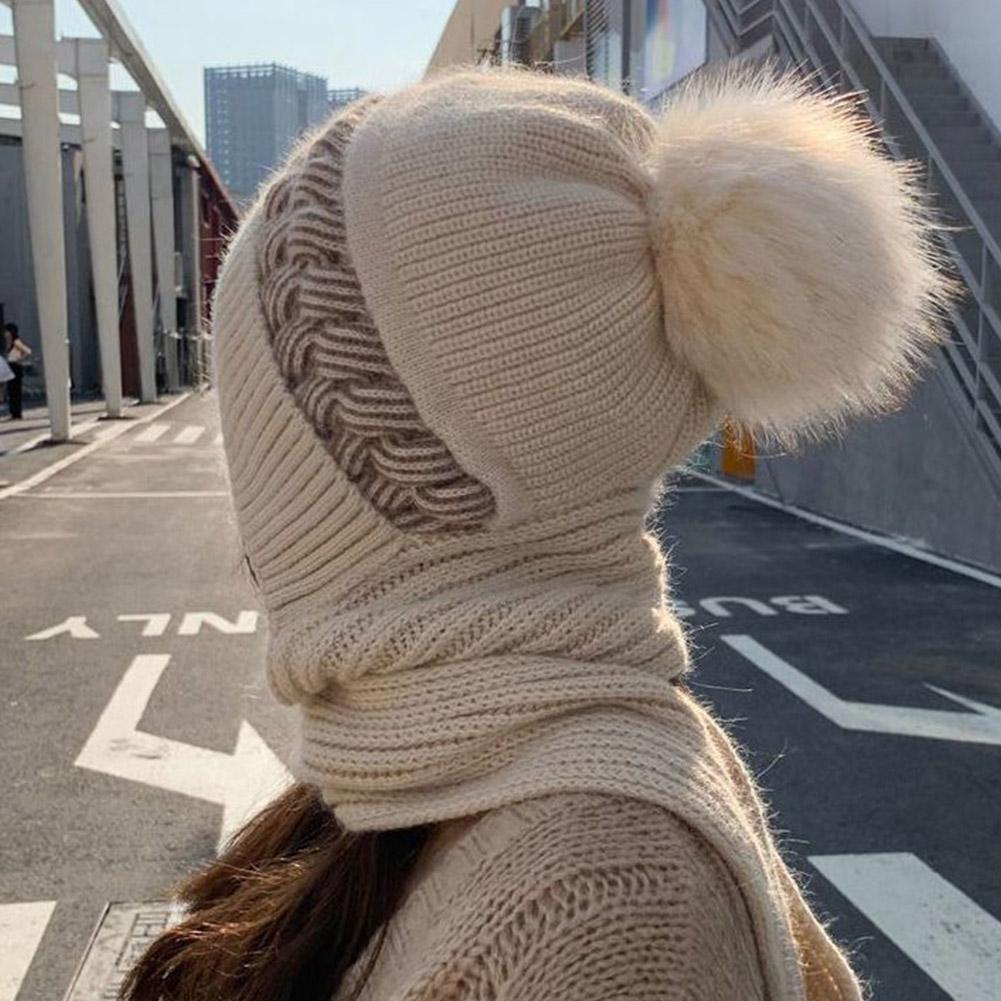 Squirrel plush warm women's knitted hat versatile