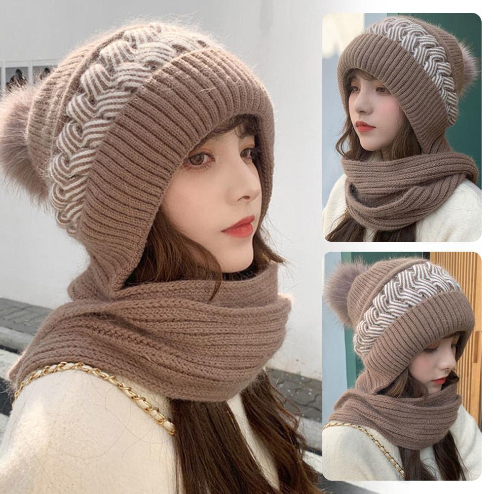 Squirrel plush warm women's knitted hat versatile