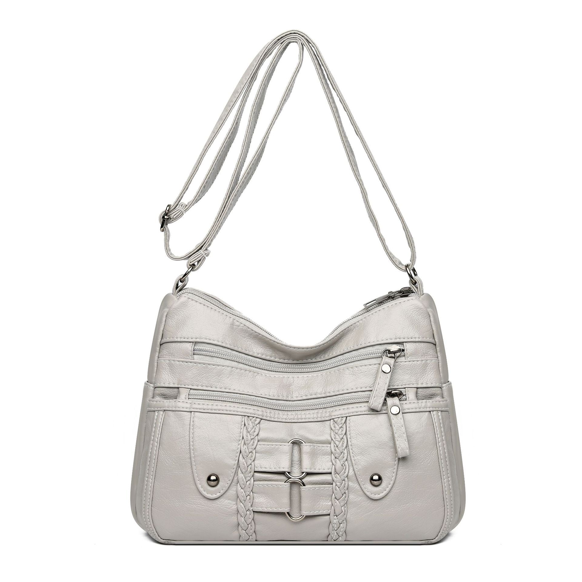 Kabelka cez rameno z pranej kože 👜