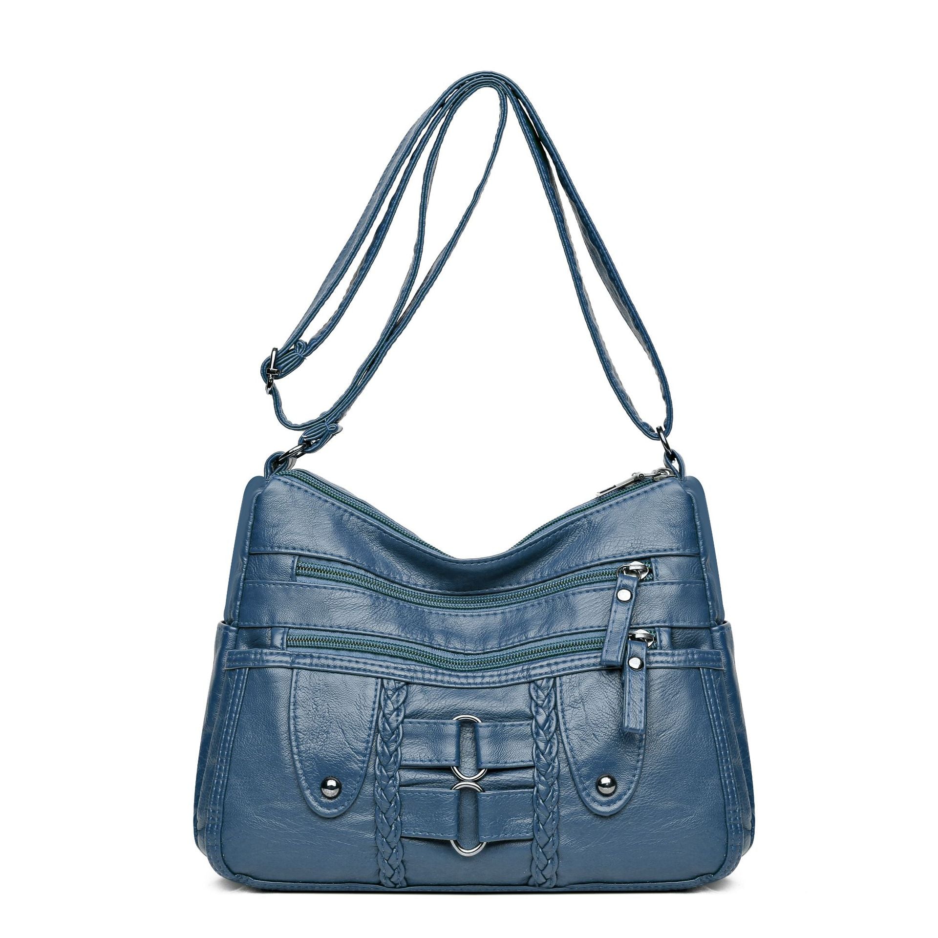 Kabelka cez rameno z pranej kože 👜