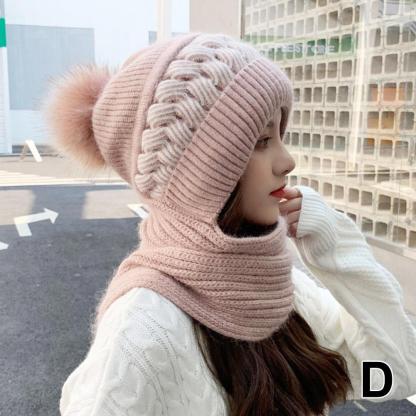 Squirrel plush warm women's knitted hat versatile