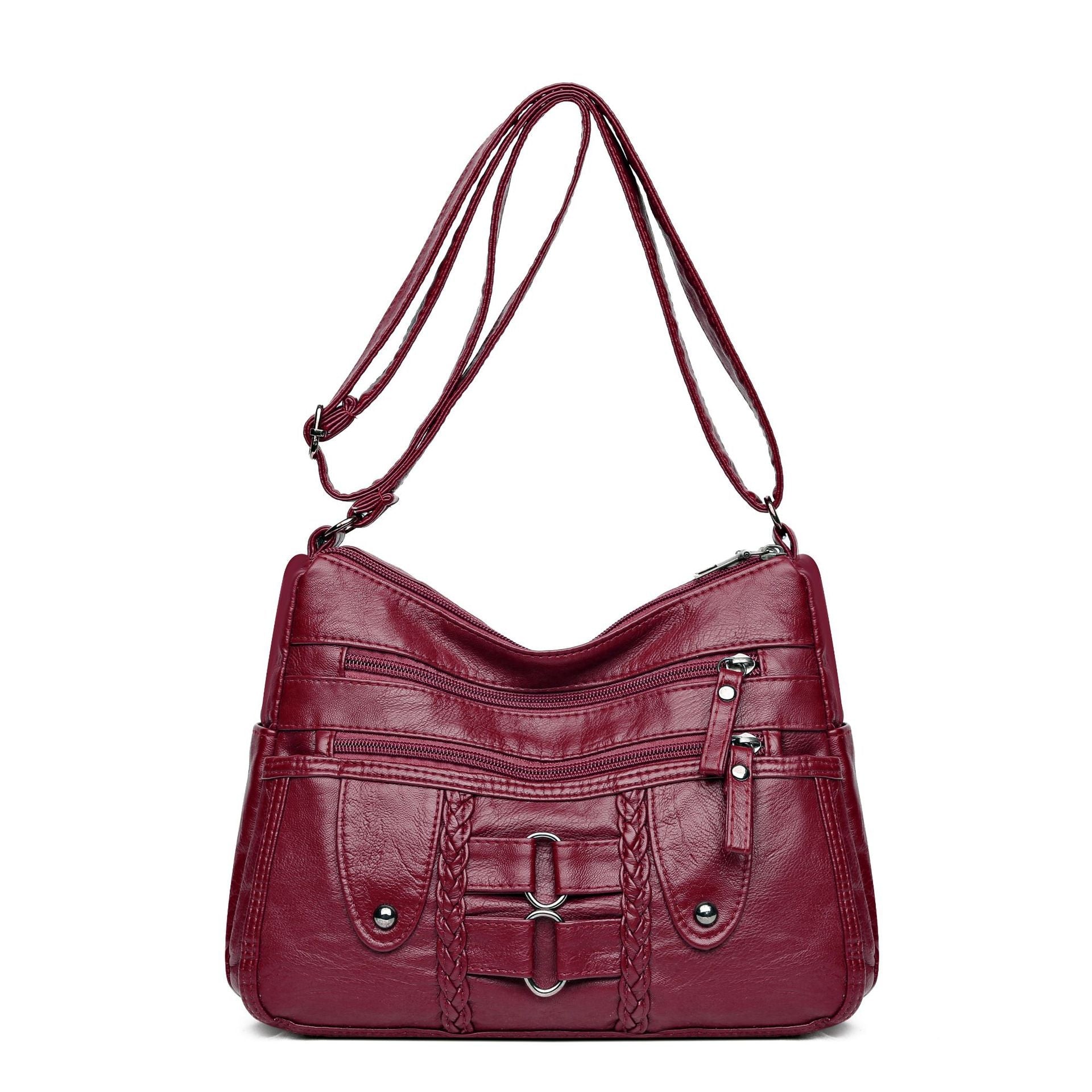 Kabelka cez rameno z pranej kože 👜