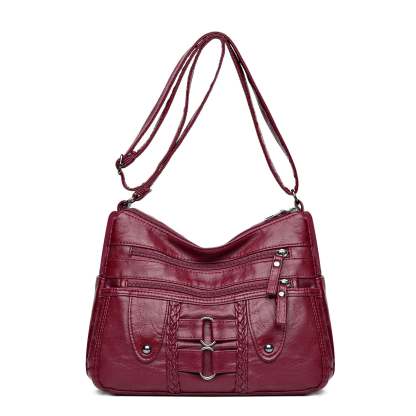 Kabelka cez rameno z pranej kože 👜