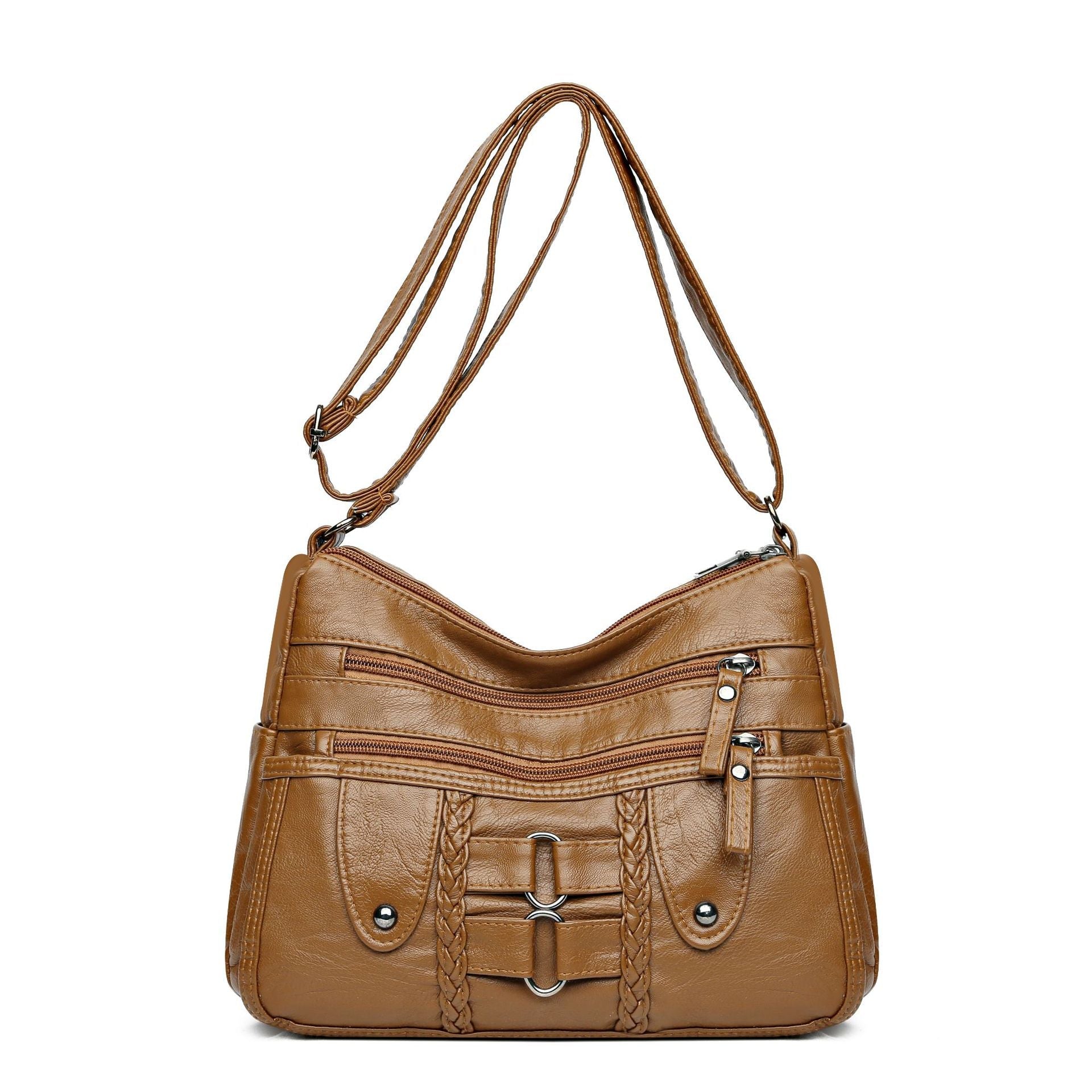 Kabelka cez rameno z pranej kože 👜