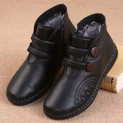 🔥 🔥Dámske kožené, bavlnené, protišmykové, ručne vyrobené topánky na jeseň a zimu👢