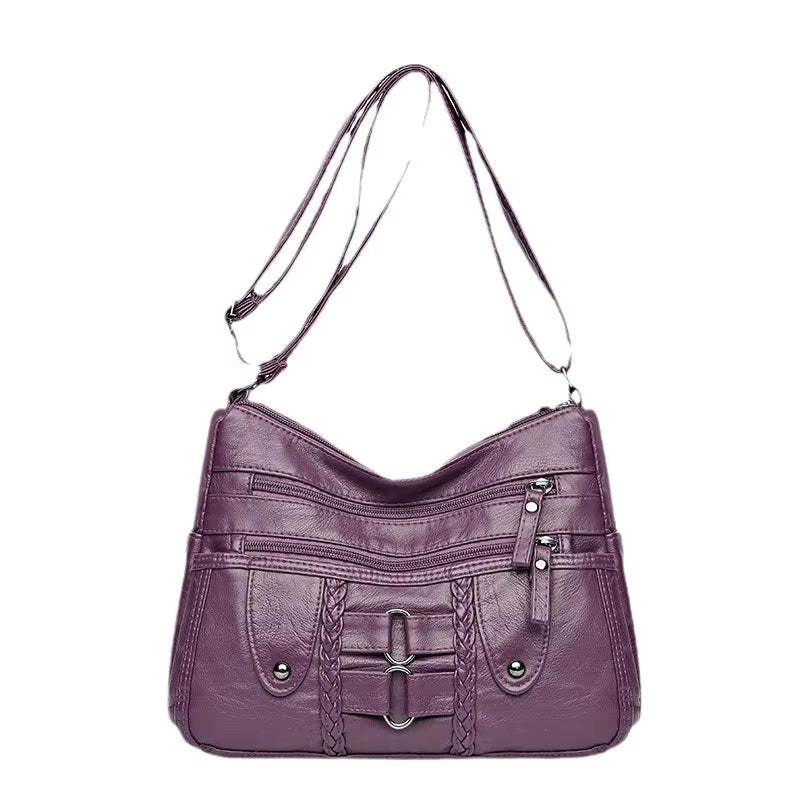 Kabelka cez rameno z pranej kože 👜