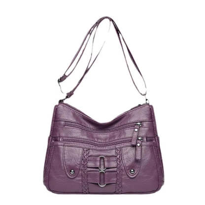 Kabelka cez rameno z pranej kože 👜