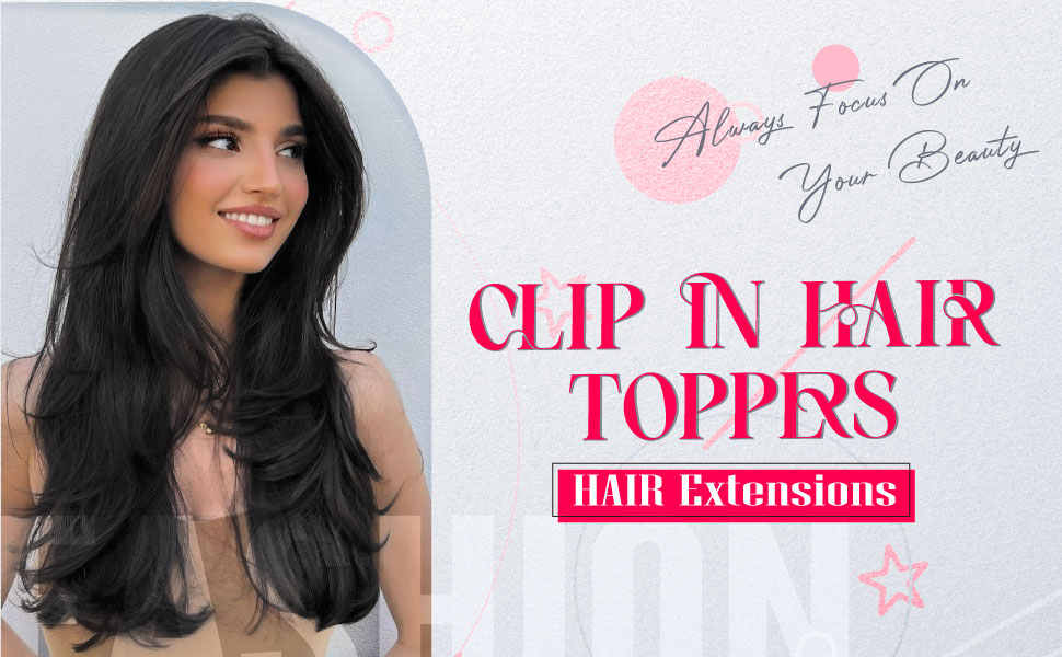 Hair toppers hair piece with bangs