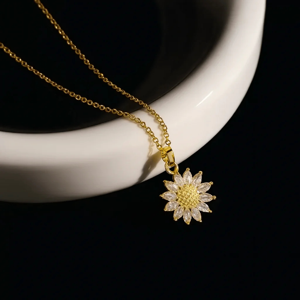 Artificial Flower Sunflower Necklace