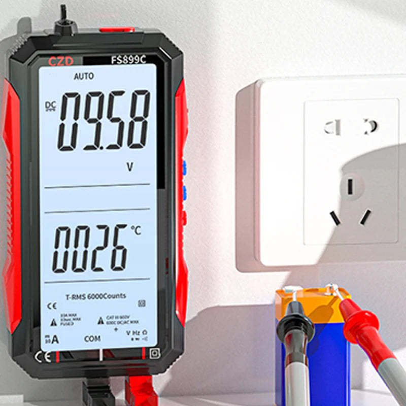 Dobíjací digitálny multimeter s USB - True RMS, automatické prepínanie rozsahu a podsvietený LCD displej, CAT III 1000V
