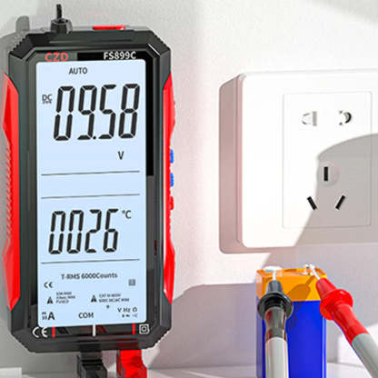 Dobíjací digitálny multimeter s USB - True RMS, automatické prepínanie rozsahu a podsvietený LCD displej, CAT III 1000V