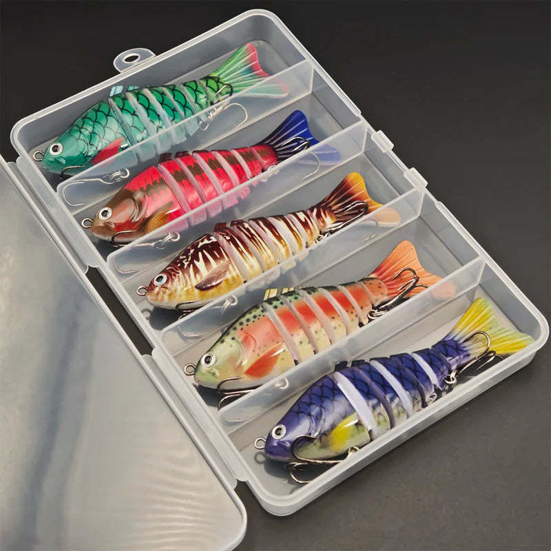 🔥🎣 Profesionálna, segmentovaná plávajúca nástraha – Ručne vyladený pohyb, 3x silnejšie háčiky, testované na ostriežoch na jazere Lake Fork 🐟